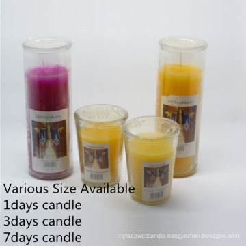 Long Time 7days Glass Jar Candle Decorative